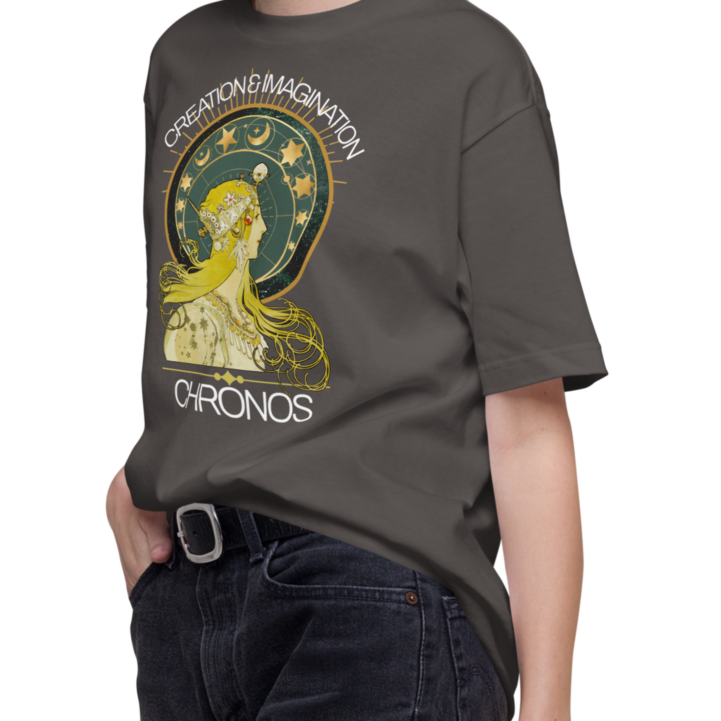 Tシャツ | スタンダードミドルウェイトTシャツ | 男女兼用 | ユニセックス | Chronos-black