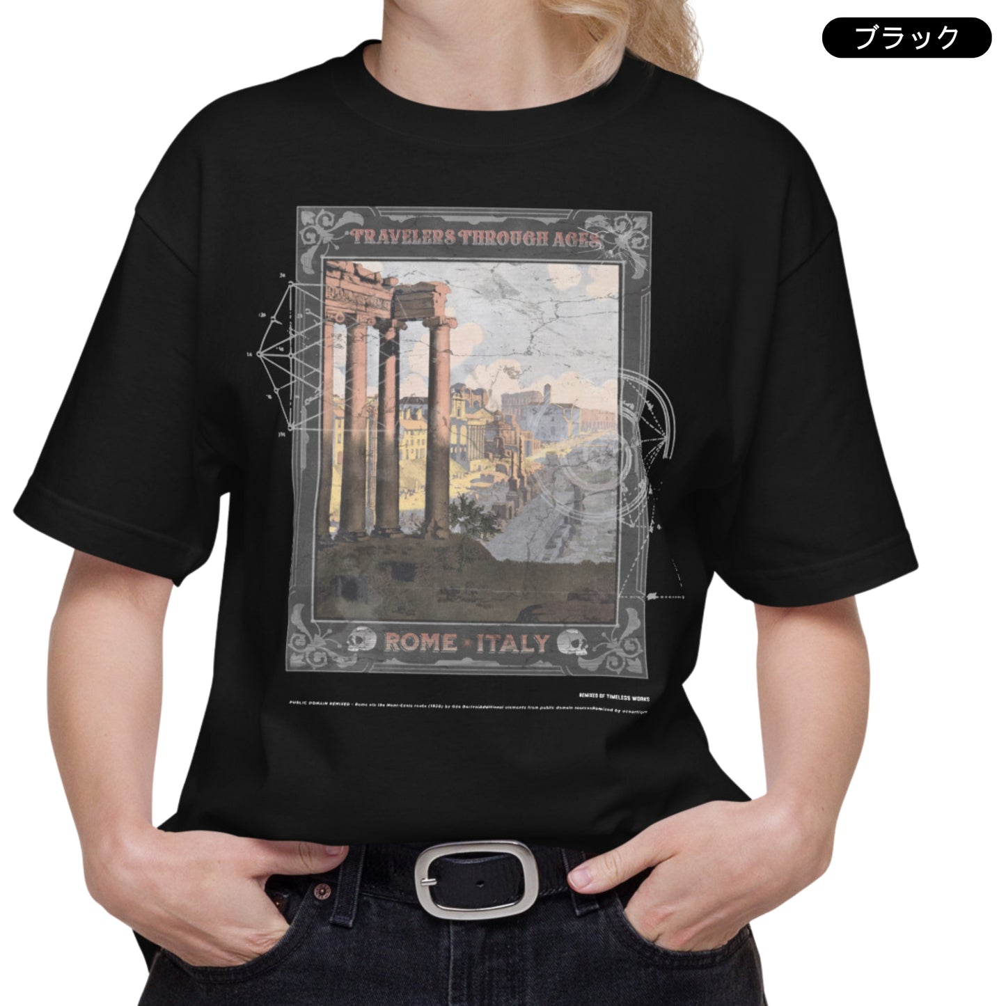 Tシャツ-DRY VINTAGE:Retro Souvenir | スタンダードミドルウェイトTシャツ | 男女兼用 | ユニセックス |TRAVELERS THROUGH AGES