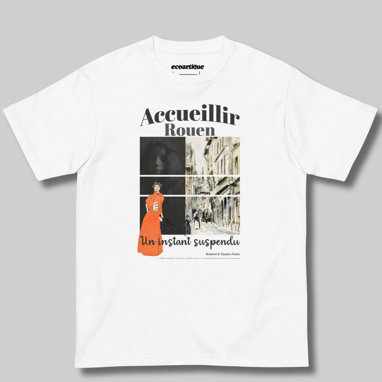 Tシャツ-DRY VINTAGE:Retro Souvenir | スタンダードミドルウェイトTシャツ | 男女兼用 | ユニセックス | Accueillir Rouen