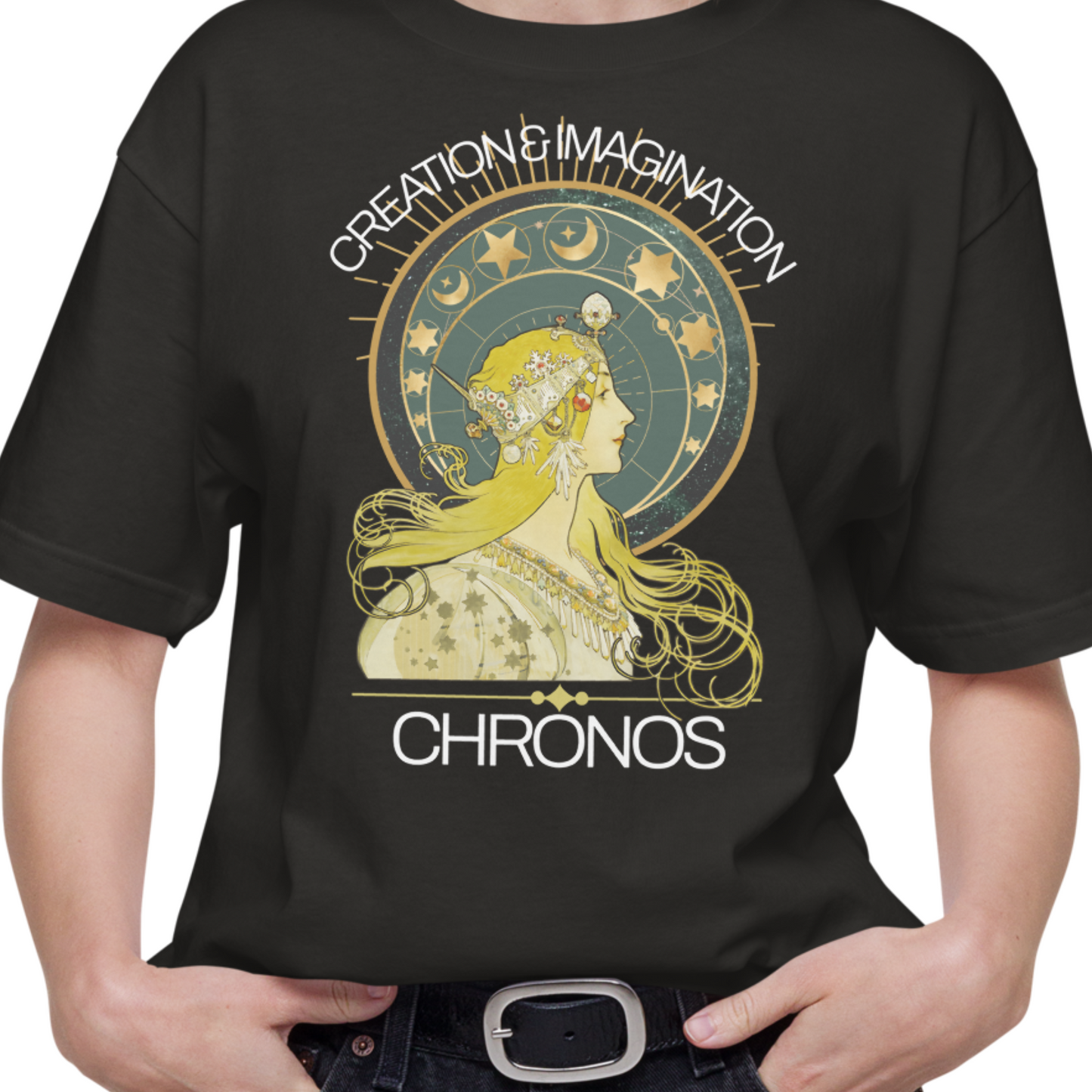 Tシャツ | スタンダードミドルウェイトTシャツ | 男女兼用 | ユニセックス | Chronos-black