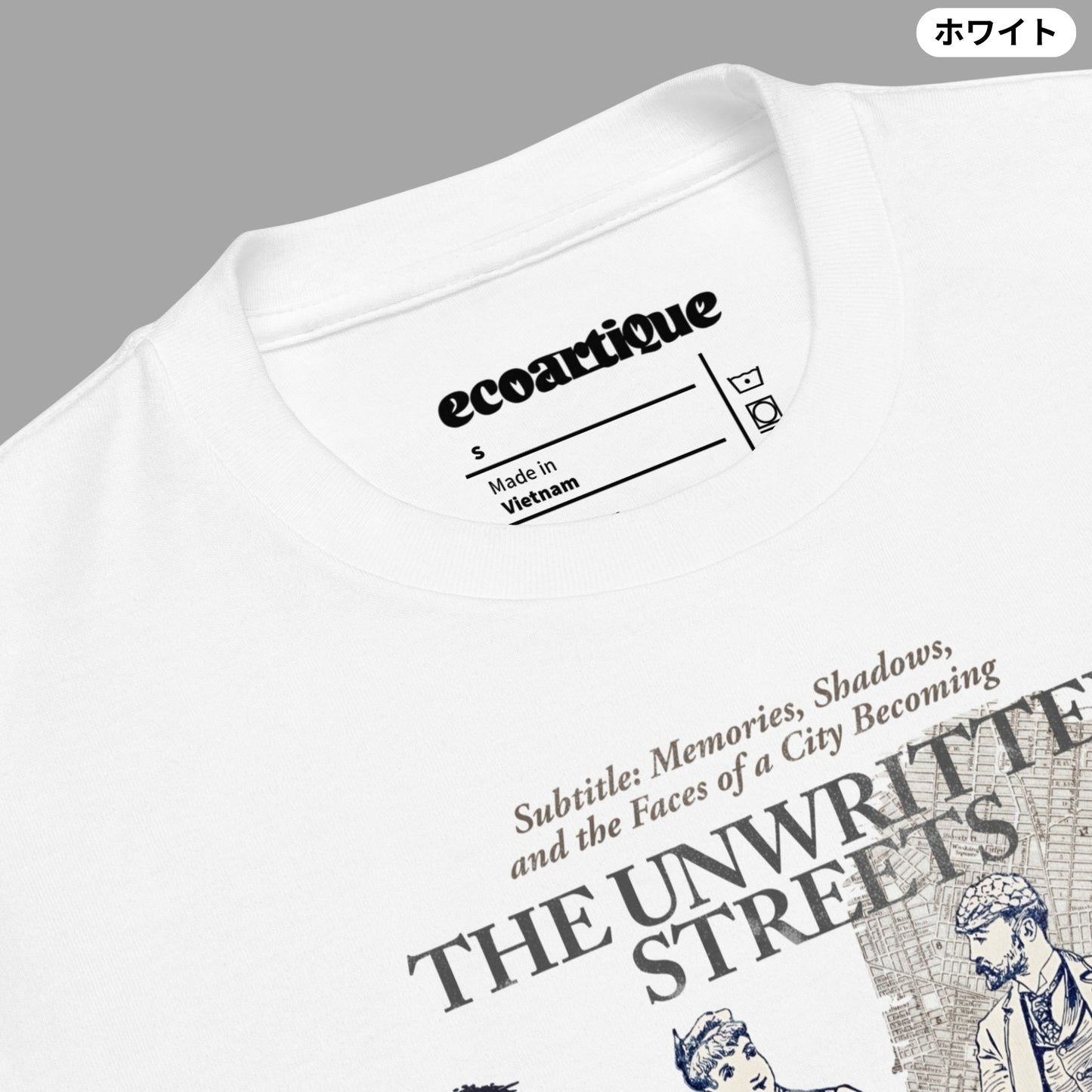 Tシャツ-DRY VINTAGE:Retro Souvenir | スタンダードミドルウェイトTシャツ | 男女兼用 | ユニセックス | THE UNWRITTEN STREETS