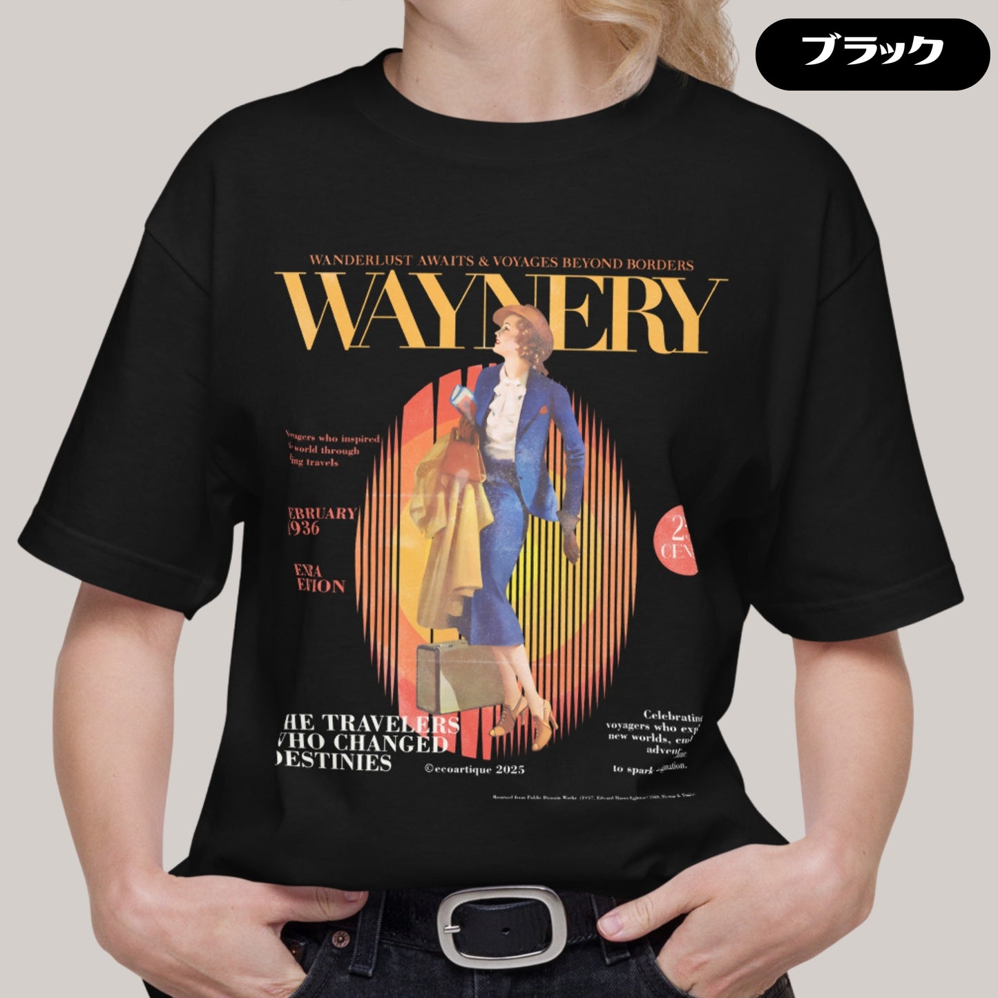 Tシャツ-DRY VINTAGE:Retro Souvenir | スタンダードミドルウェイトTシャツ | 男女兼用 | ユニセックス | WAYNERY