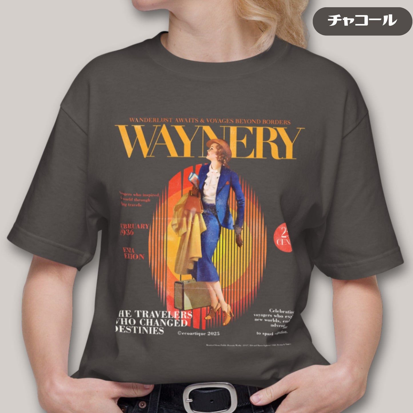 Tシャツ-DRY VINTAGE:Retro Souvenir | スタンダードミドルウェイトTシャツ | 男女兼用 | ユニセックス | WAYNERY