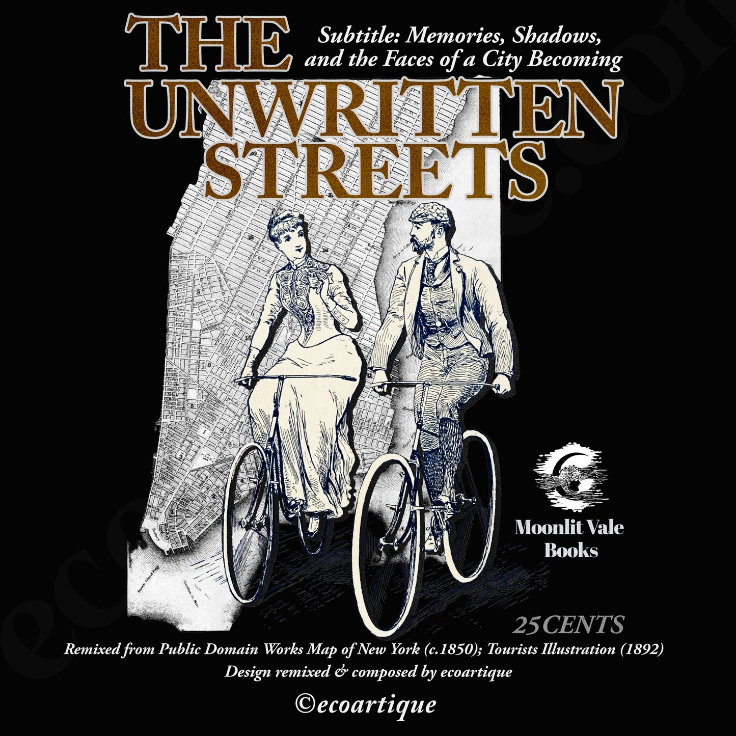 Tシャツ-DRY VINTAGE | スタンダードミドルウェイトTシャツ | 男女兼用 | ユニセックス | THE UNWRITTEN STREETS-Front cover