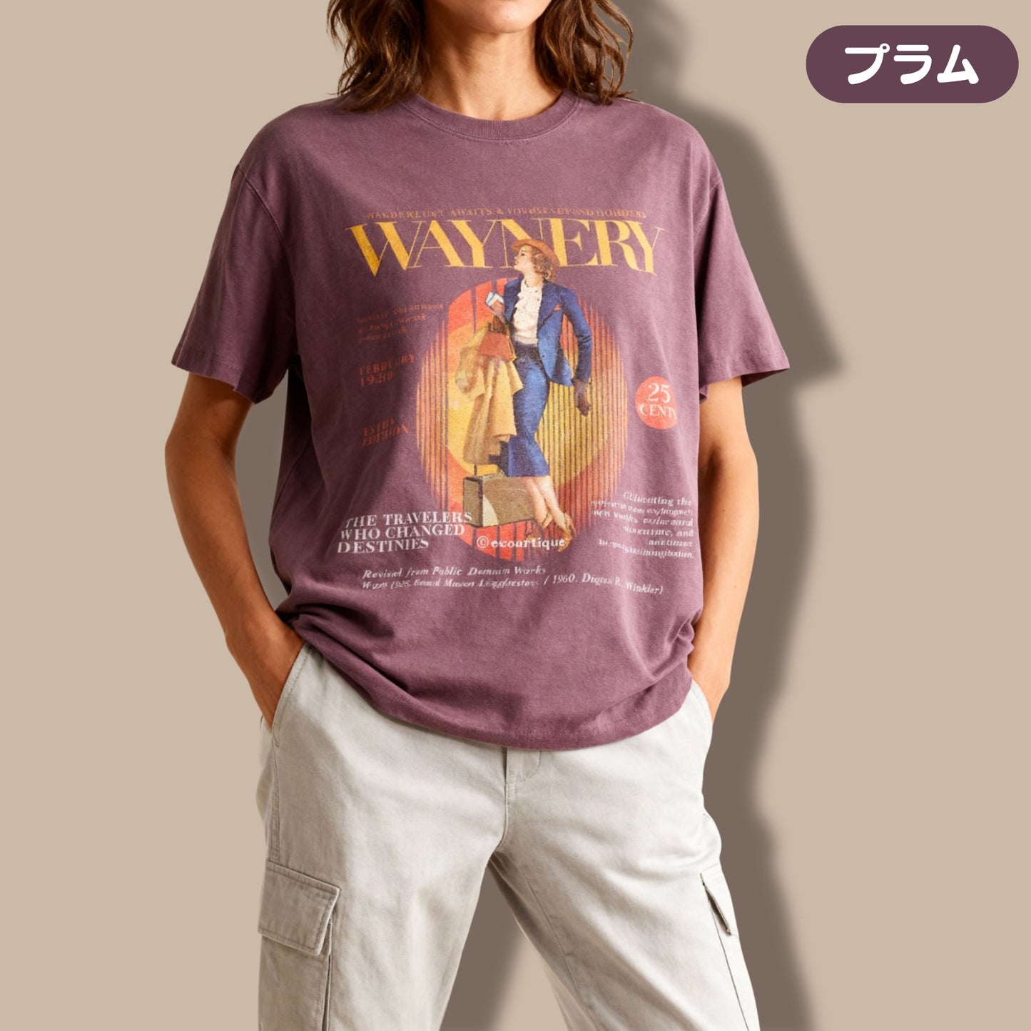Tシャツ-DRY VINTAGE| ガーメントダイ ヘビーウエイトTシャツ| 男女兼用 | ユニセックス | WAYNERY-02