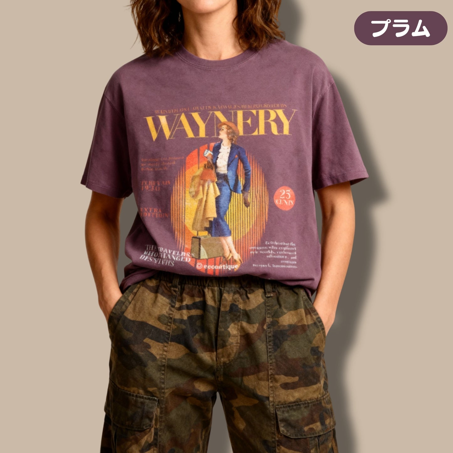 Tシャツ-DRY VINTAGE| ガーメントダイ ヘビーウエイトTシャツ| 男女兼用 | ユニセックス | WAYNERY-02