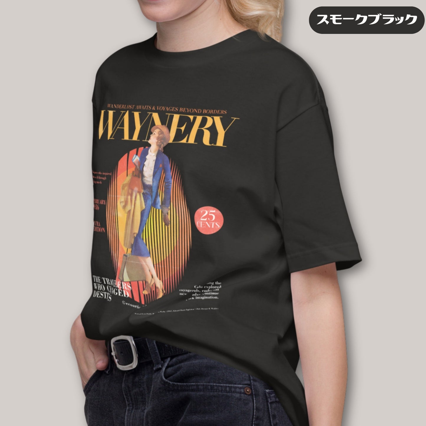 Tシャツ-DRY VINTAGE:Retro Souvenir | スタンダードミドルウェイトTシャツ | 男女兼用 | ユニセックス | WAYNERY