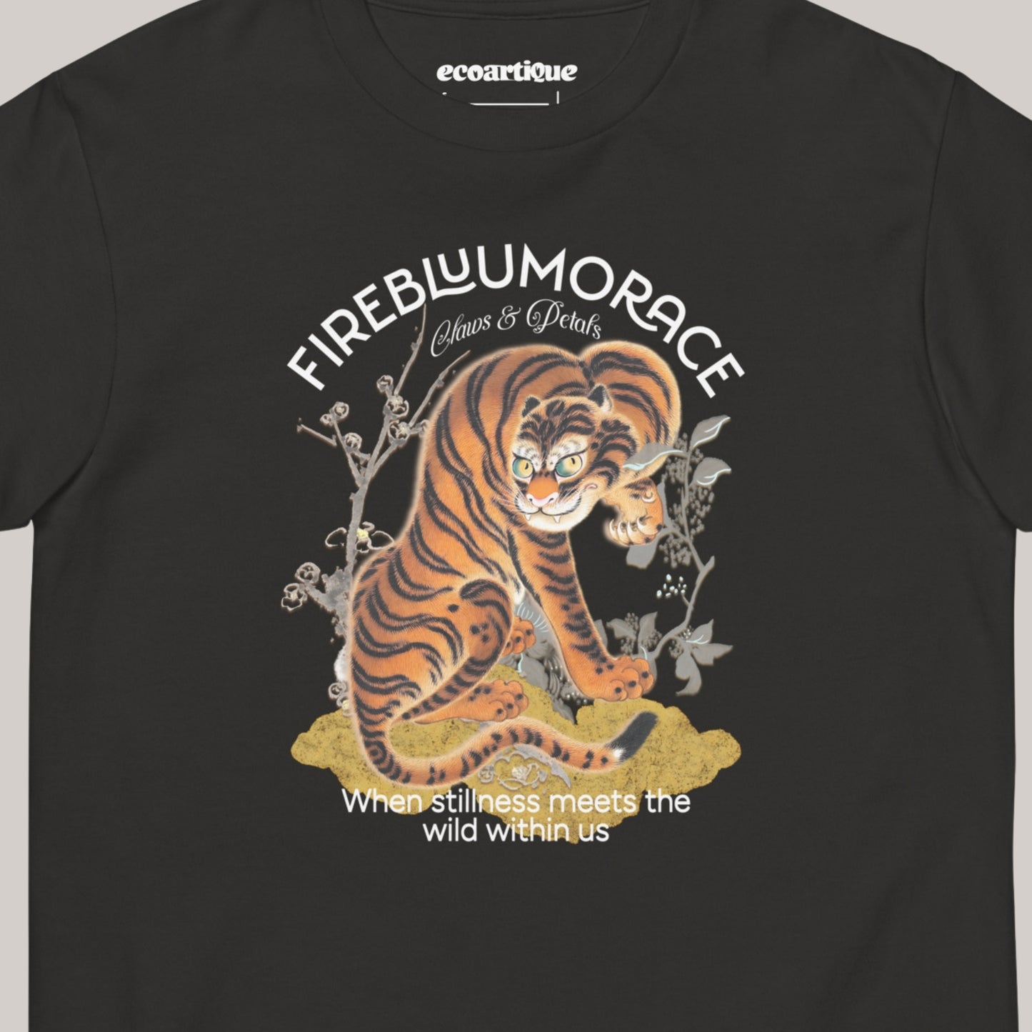 Tシャツ | スタンダードミドルウェイトTシャツ | 男女兼用 | ユニセックス | FIREBLOOM TRACE-Black
