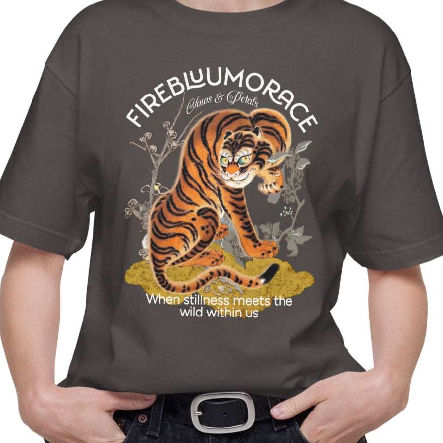 Tシャツ | スタンダードミドルウェイトTシャツ | 男女兼用 | ユニセックス | FIREBLOOM TRACE-Black