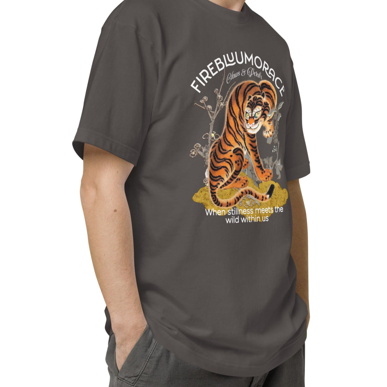 Tシャツ | スタンダードミドルウェイトTシャツ | 男女兼用 | ユニセックス | FIREBLOOM TRACE-Black