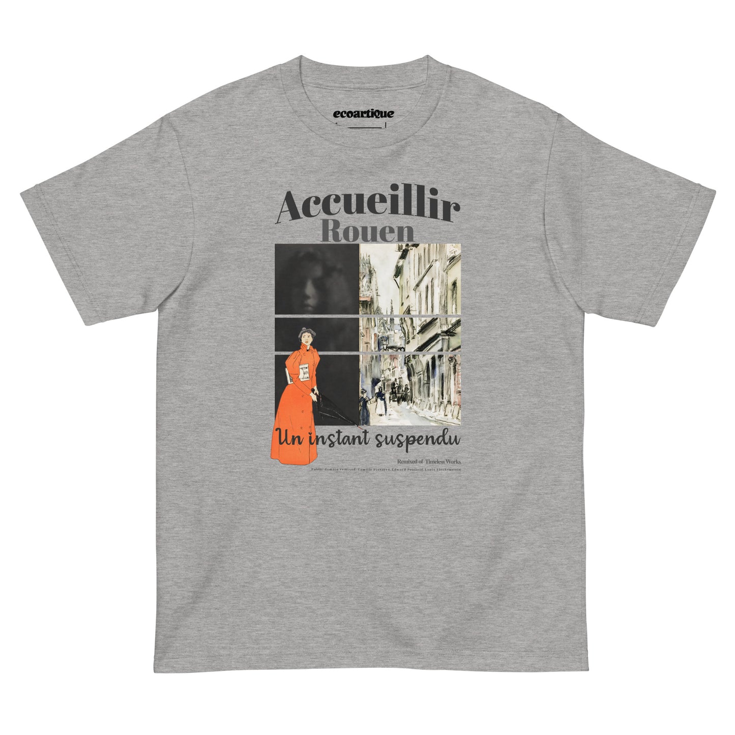 Tシャツ-DRY VINTAGE:Retro Souvenir | スタンダードミドルウェイトTシャツ | 男女兼用 | ユニセックス | Accueillir Rouen
