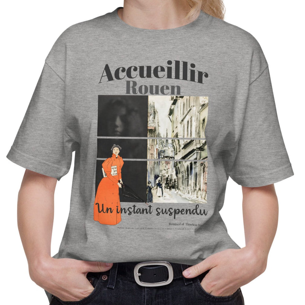 Tシャツ-DRY VINTAGE:Retro Souvenir | スタンダードミドルウェイトTシャツ | 男女兼用 | ユニセックス | Accueillir Rouen