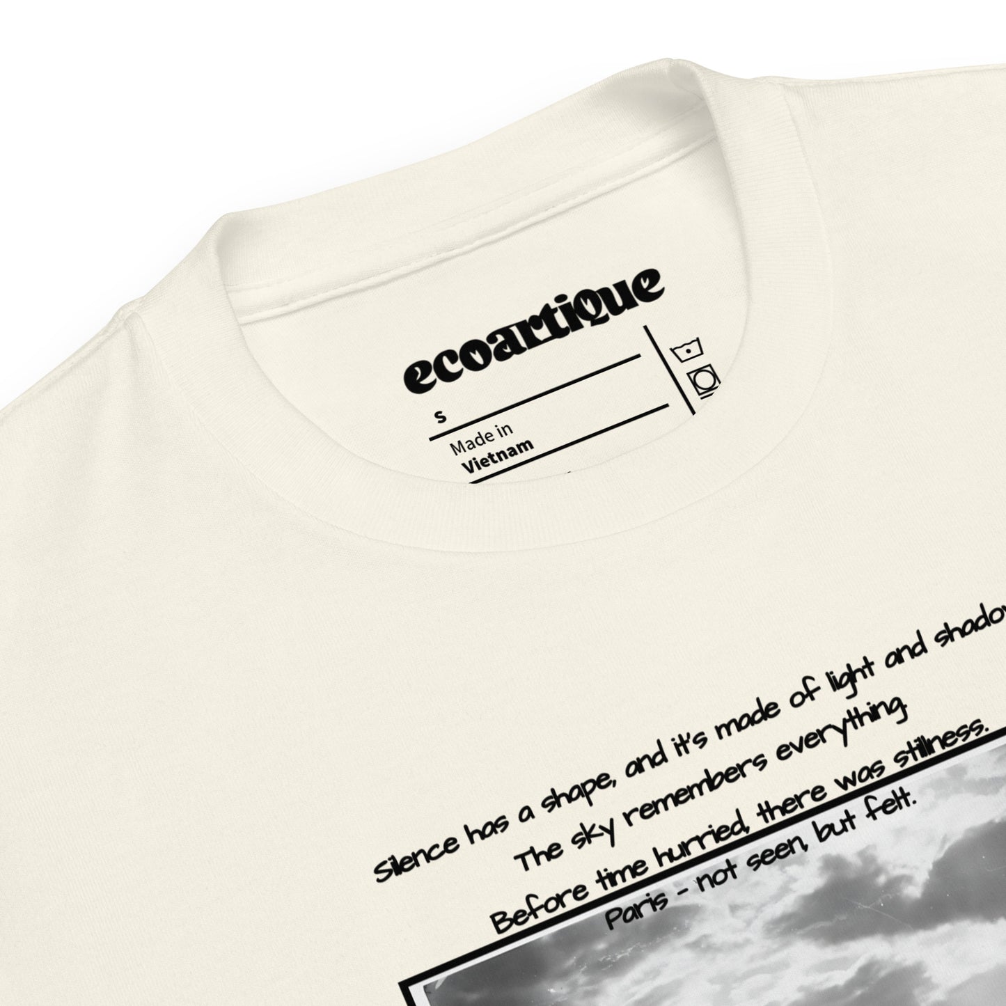 Tシャツ | スタンダードミドルウェイトTシャツ | 男女兼用 | ユニセックス | Cloud Study over Paris – Not Seen, but Felt-white version