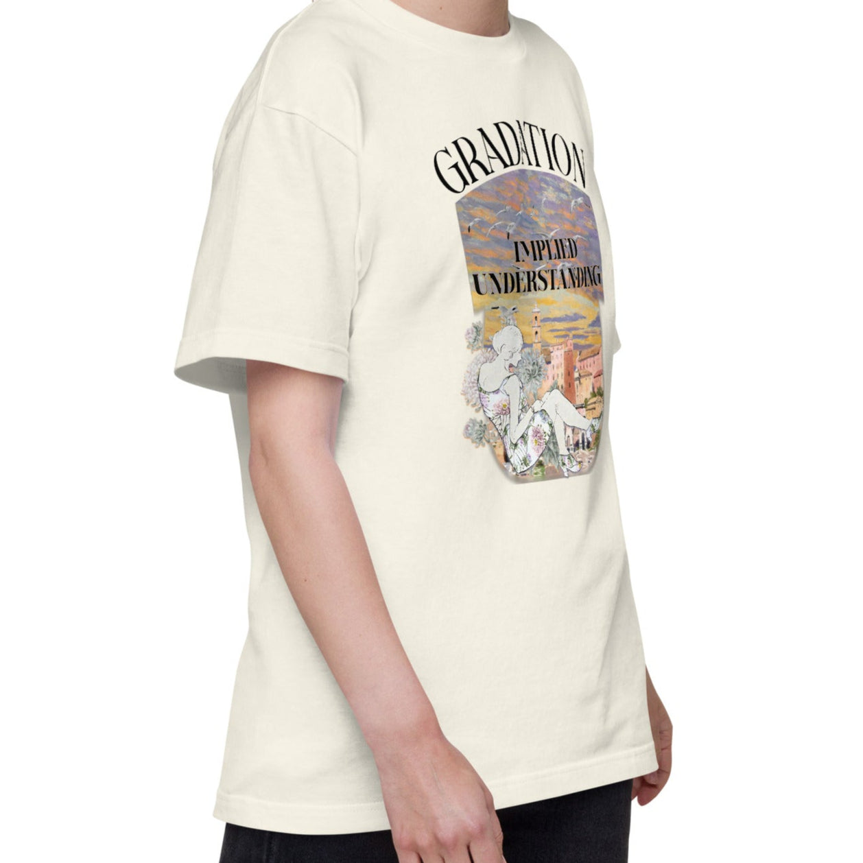 Tシャツ | スタンダードミドルウェイトTシャツ | 男女兼用 | ユニセックス | gradation-white