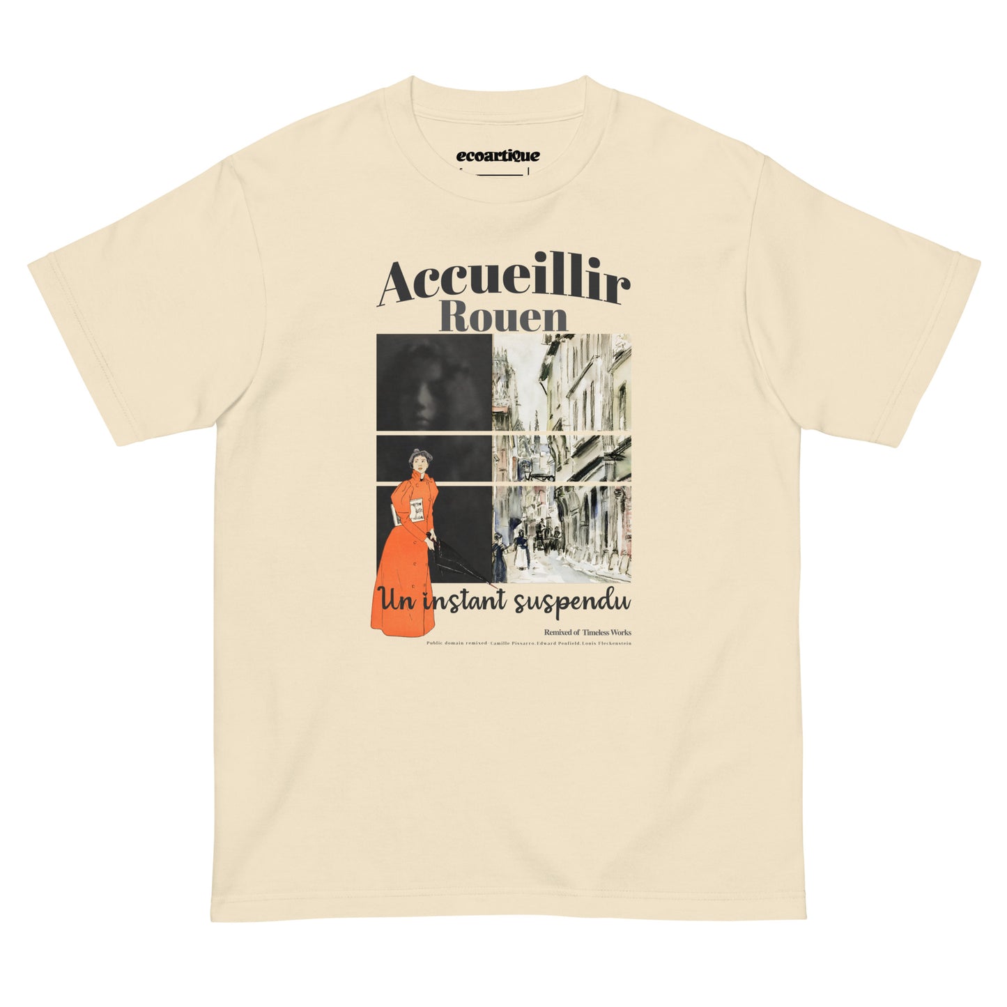 Tシャツ-DRY VINTAGE:Retro Souvenir | スタンダードミドルウェイトTシャツ | 男女兼用 | ユニセックス | Accueillir Rouen