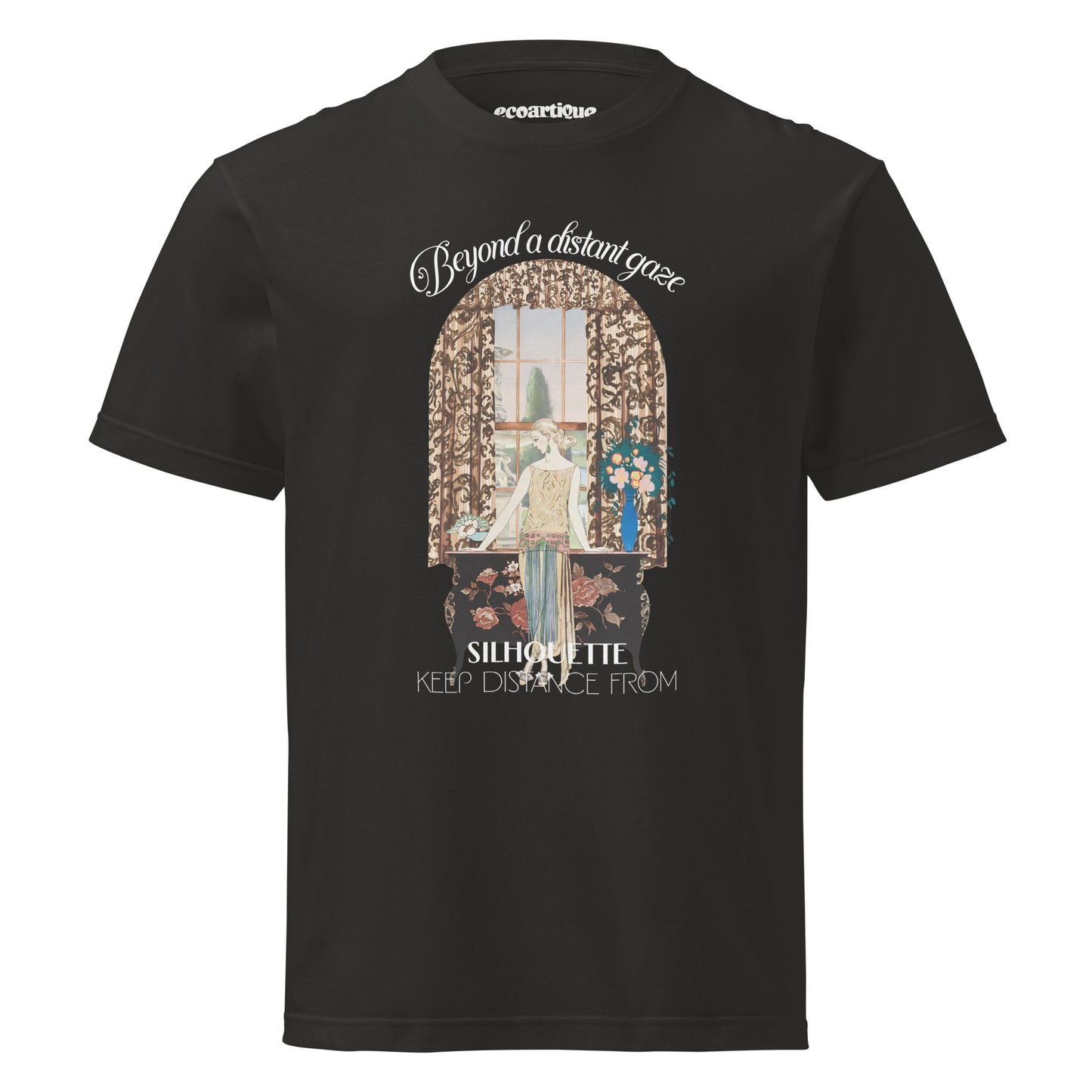Tシャツ | スタンダードミドルウェイトTシャツ | 男女兼用 | ユニセックス | Beyond a Distant Gaze-Black