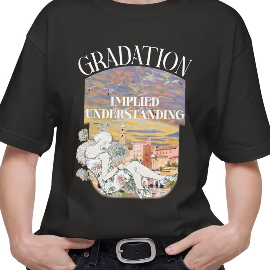 Tシャツ | スタンダードミドルウェイトTシャツ | 男女兼用 | ユニセックス | IMPLlED UNDERSTANDING-Black