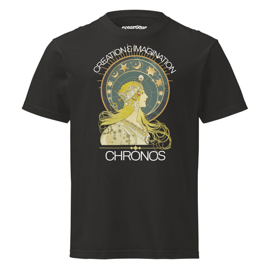 Tシャツ | スタンダードミドルウェイトTシャツ | 男女兼用 | ユニセックス | Chronos-black