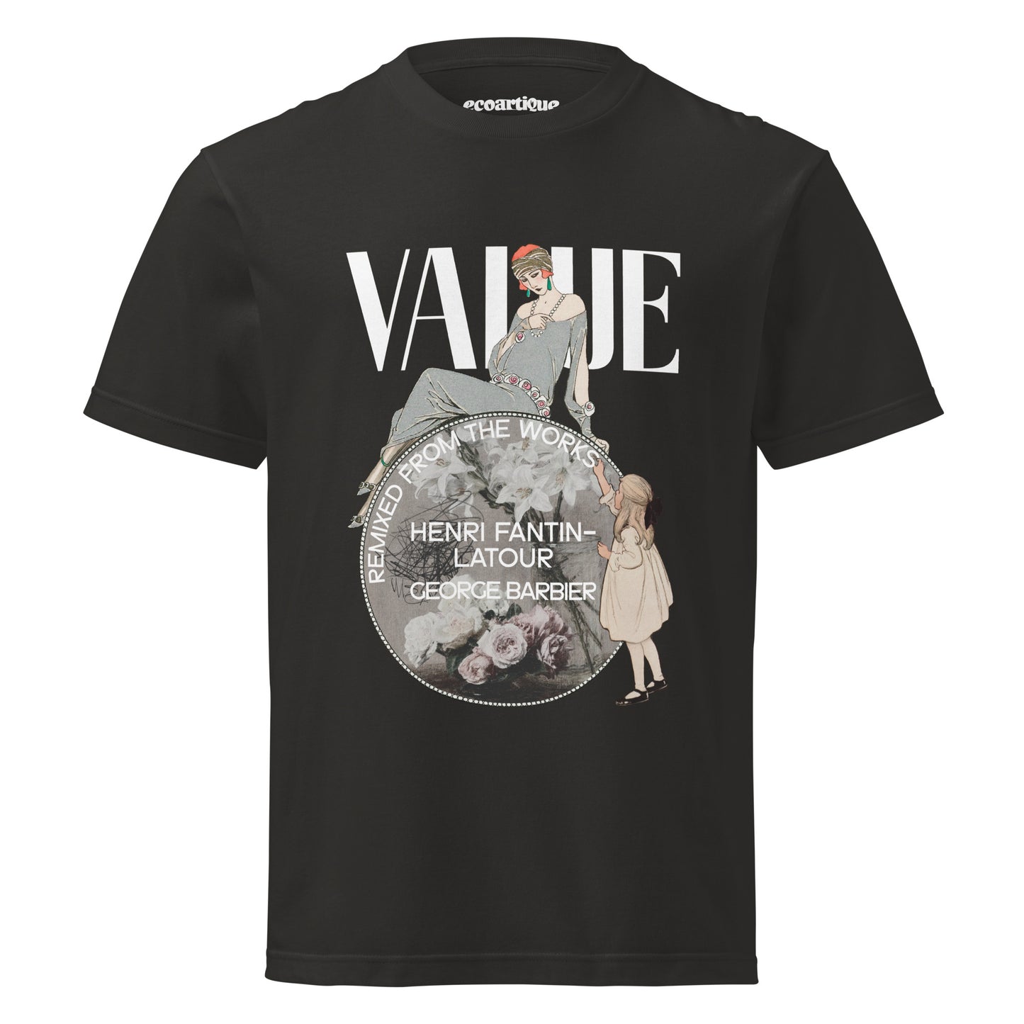Tシャツ-FINE ART | スタンダードミドルウェイトTシャツ | 男女兼用 | ユニセックス | VALUE-black