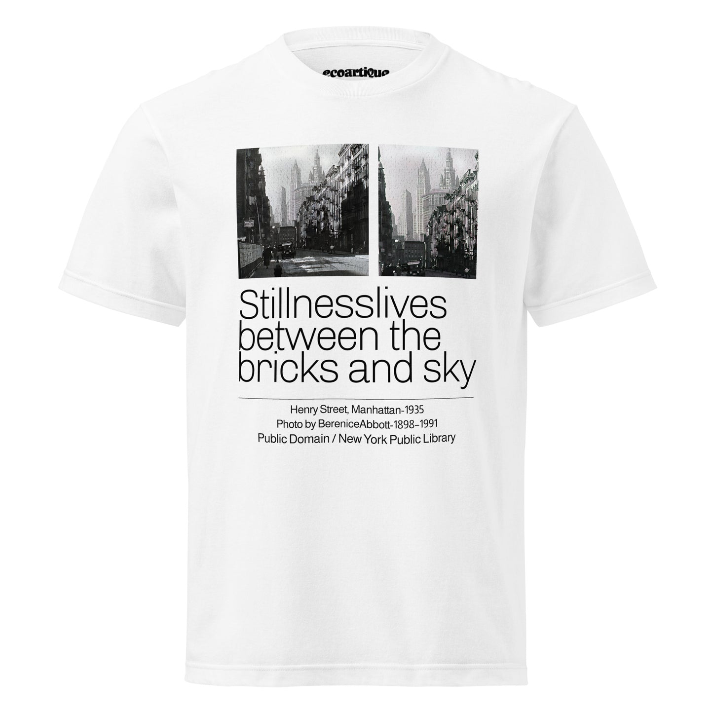 Tシャツ | スタンダードミドルウェイトTシャツ | 男女兼用 | ユニセックス | Stillness lives between the bricks and sky-white
