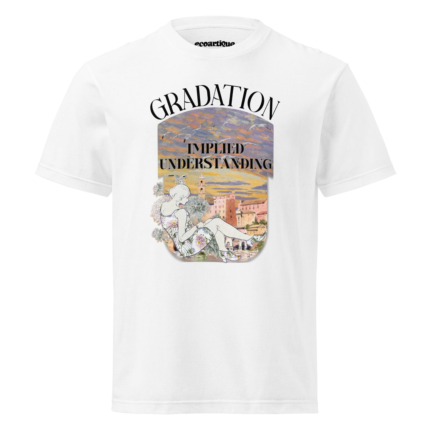 Tシャツ | スタンダードミドルウェイトTシャツ | 男女兼用 | ユニセックス | gradation-white
