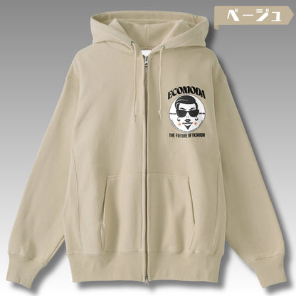 パーカー| 裏起毛 プレミアム Wジップアップ  サイドパネル- 12オンス  | 男女兼用 | ユニセックス | ECOMODA