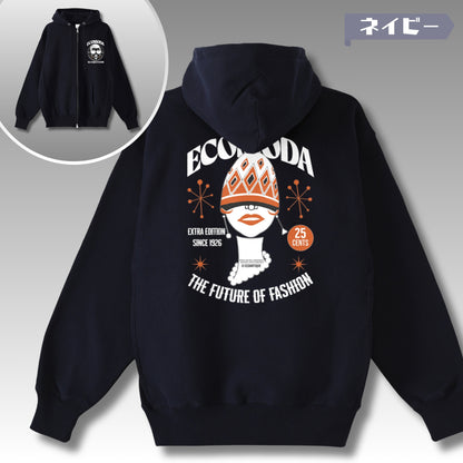 パーカー| 裏起毛 プレミアム Wジップアップ  サイドパネル- 12オンス  | 男女兼用 | ユニセックス | ECOMODA