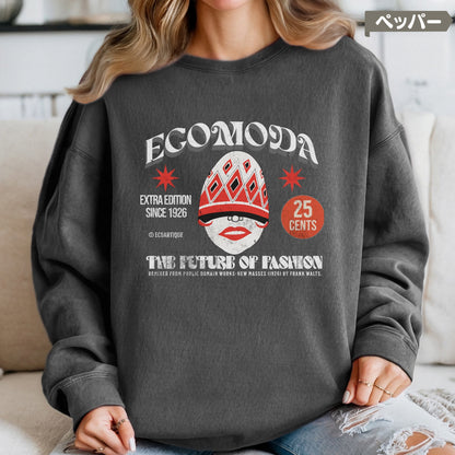 スウェット | ガーメントダイ裏起毛スウェット - 6.4オンス | Comfort Colors 1466 | 男女兼用 | ユニセックス | ECOMODA