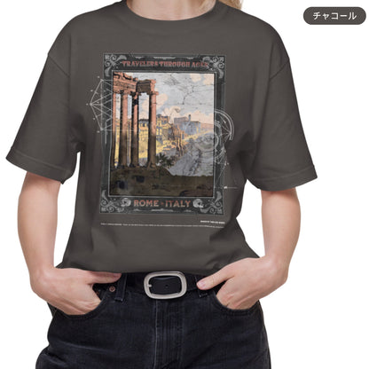 Tシャツ-DRY VINTAGE:Retro Souvenir  | スタンダードミドルウェイトTシャツ | 男女兼用 | ユニセックス |TRAVELERS THROUGH AGES