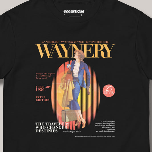 Tシャツ-DRY VINTAGE:Retro Souvenir  | スタンダードミドルウェイトTシャツ | 男女兼用 | ユニセックス | WAYNERY
