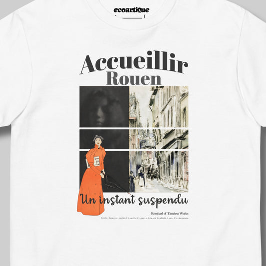 Tシャツ-DRY VINTAGE:Retro Souvenir  | スタンダードミドルウェイトTシャツ | 男女兼用 | ユニセックス | Accueillir Rouen