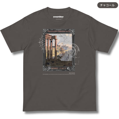 Tシャツ-DRY VINTAGE:Retro Souvenir  | スタンダードミドルウェイトTシャツ | 男女兼用 | ユニセックス |TRAVELERS THROUGH AGES