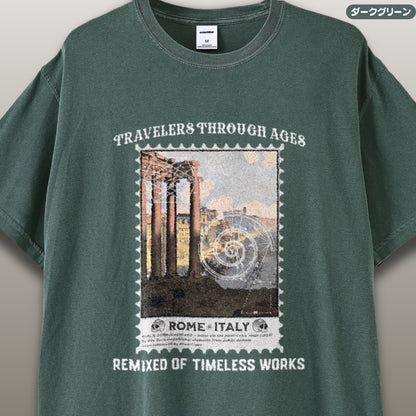 Tシャツ | ガーメントダイ ヘビーウエイトTシャツ | 男女兼用 | ユニセックス | TRAVELERS THROUGH AGES