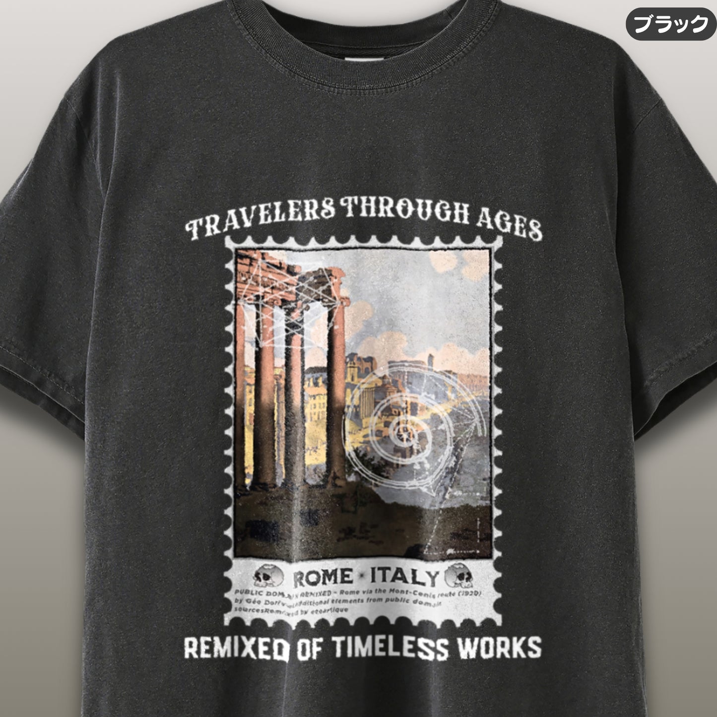 Tシャツ | ガーメントダイ ヘビーウエイトTシャツ | 男女兼用 | ユニセックス | TRAVELERS THROUGH AGES