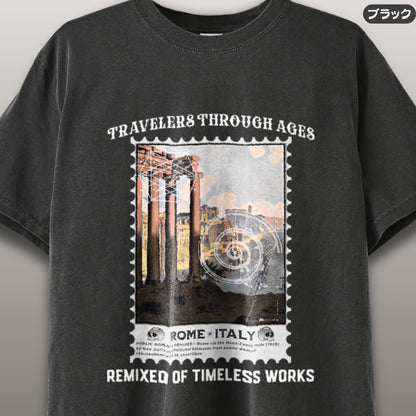 Tシャツ | ガーメントダイ ヘビーウエイトTシャツ | 男女兼用 | ユニセックス | TRAVELERS THROUGH AGES