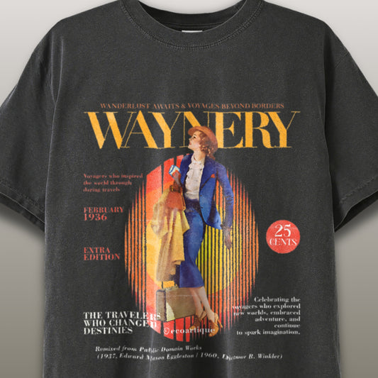 Tシャツ-DRY VINTAGE| ガーメントダイ ヘビーウエイトTシャツ| 男女兼用 | ユニセックス |  WAYNERY-02