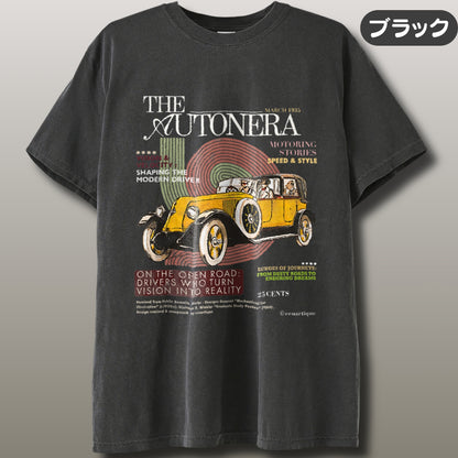 Tシャツ-DRY VINTAGE| ガーメントダイ ヘビーウエイトTシャツ| 男女兼用 | ユニセックス | AUTONERA−02