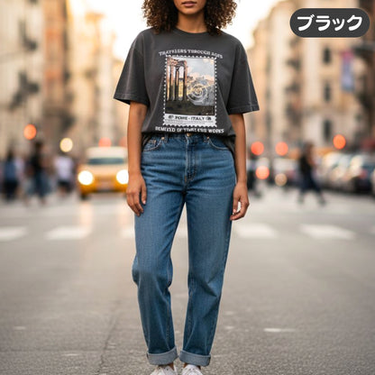 Tシャツ | ガーメントダイ ヘビーウエイトTシャツ | 男女兼用 | ユニセックス | TRAVELERS THROUGH AGES