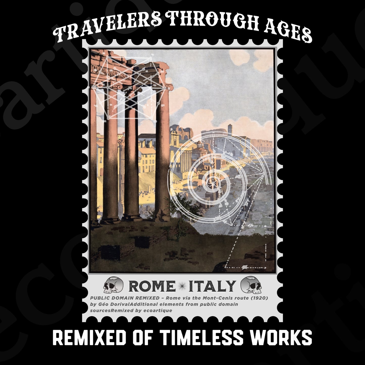 Tシャツ | ガーメントダイ ヘビーウエイトTシャツ | 男女兼用 | ユニセックス | TRAVELERS THROUGH AGES