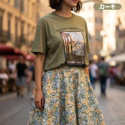 Tシャツ | ガーメントダイ ヘビーウエイトTシャツ | 男女兼用 | ユニセックス | TRAVELERS THROUGH AGES
