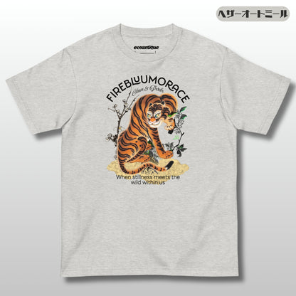 Tシャツ | スタンダードミドルウェイトTシャツ | 男女兼用 | ユニセックス | FIREBLOOM TRACE-White