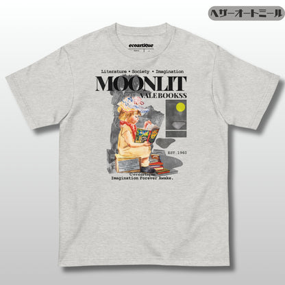 Tシャツ-DRY VINTAGE:Retro Souvenir  | スタンダードミドルウェイトTシャツ | 男女兼用 | ユニセックス | Moonlit Vale Bookss-white