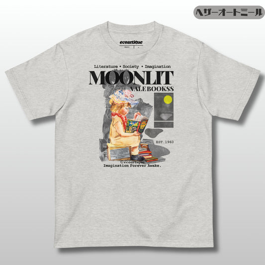 Tシャツ-DRY VINTAGE:Retro Souvenir  | スタンダードミドルウェイトTシャツ | 男女兼用 | ユニセックス | Moonlit Vale Bookss-white