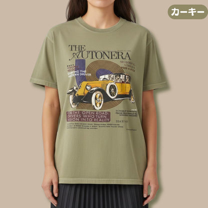 Tシャツ-DRY VINTAGE| ガーメントダイ ヘビーウエイトTシャツ| 男女兼用 | ユニセックス | AUTONERA−02