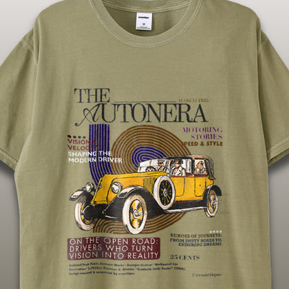 Tシャツ-DRY VINTAGE| ガーメントダイ ヘビーウエイトTシャツ| 男女兼用 | ユニセックス | AUTONERA−02