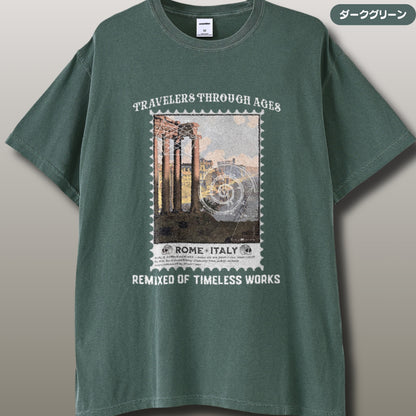Tシャツ | ガーメントダイ ヘビーウエイトTシャツ | 男女兼用 | ユニセックス | TRAVELERS THROUGH AGES
