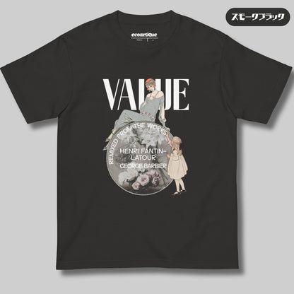 Tシャツ-FINE ART | スタンダードミドルウェイトTシャツ | 男女兼用 | ユニセックス | VALUE-black