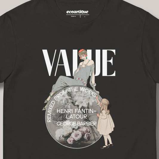 Tシャツ-FINE ART | スタンダードミドルウェイトTシャツ | 男女兼用 | ユニセックス | VALUE-black
