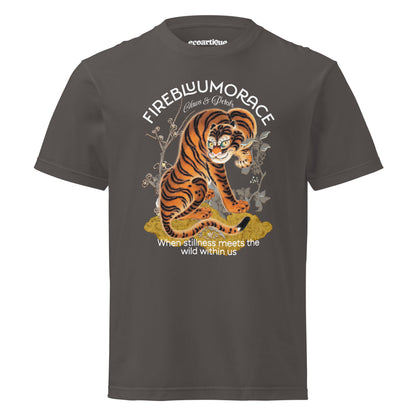 Tシャツ | スタンダードミドルウェイトTシャツ | 男女兼用 | ユニセックス | FIREBLOOM TRACE-Black