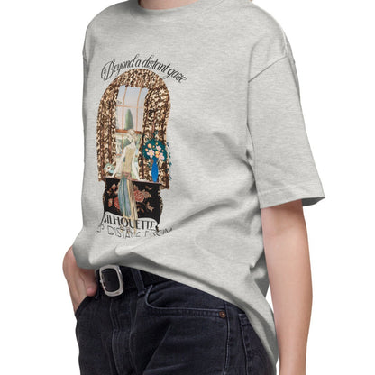 Tシャツ | スタンダードミドルウェイトTシャツ | 男女兼用 | ユニセックス | Silhouette—Keep Distance From-White